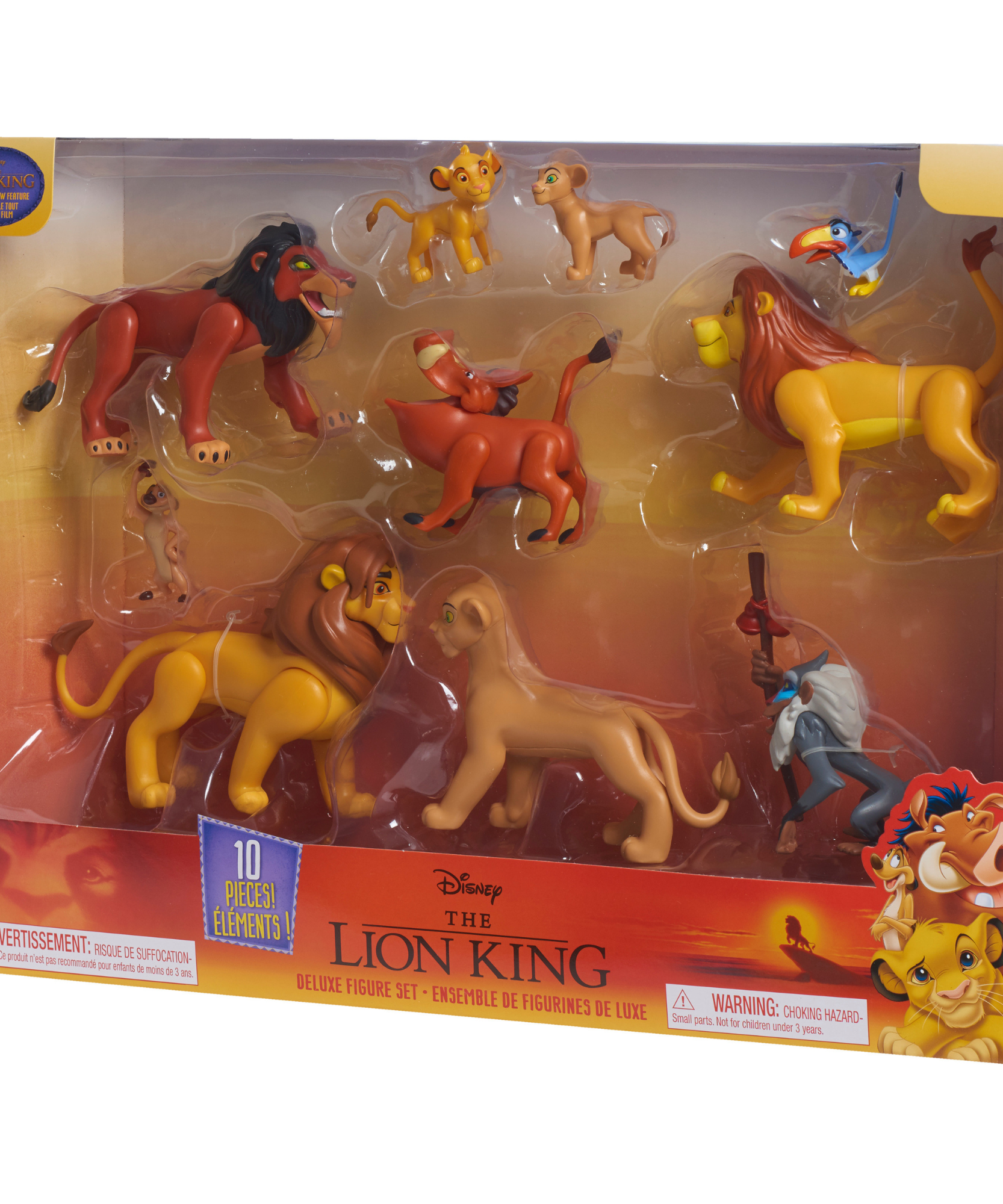 Disney The Lion King Deluxe Figure Set, 10 Piece Action Figures, Officially Licensed Kids Toy by Just Play, Suitable for Children both Boys and Girls Aged 3+