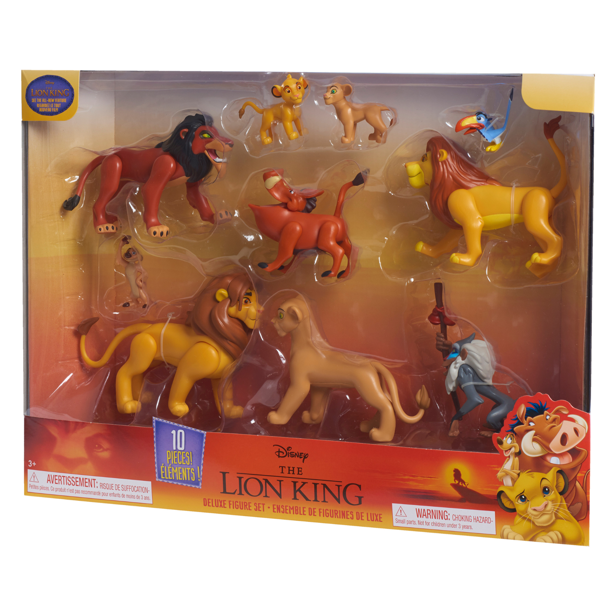 Disney The Lion King Deluxe Figure Set, 10 Piece Action Figures, Officially Licensed Kids Toy by Just Play, Suitable for Children both Boys and Girls Aged 3+