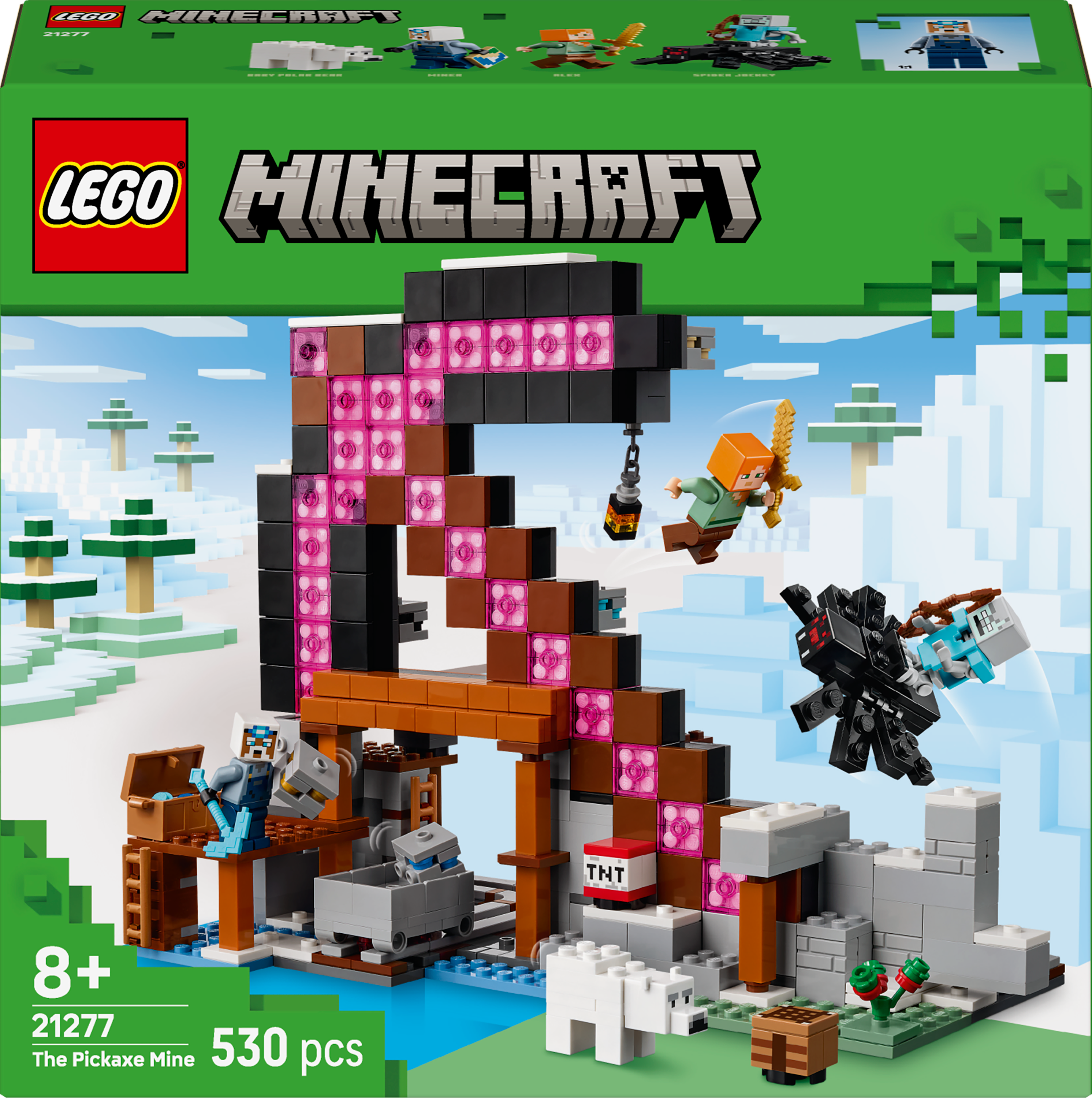 LEGO 21277 The Pickaxe Mine V29 Minecraft Building Set for Boys 8+ Creative Mining Adventure
