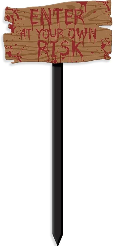 amscan Bloody Yard Stake - 33" x 15" | Multicolor | 1 Pc.