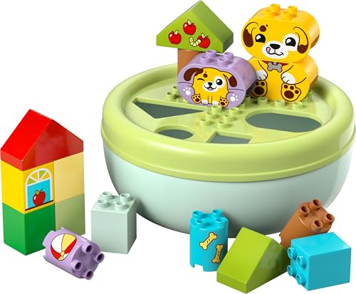 LEGO DUPLO Shape Sorter: Puppy House - Educational Sorting Toy for Toddlers, with Colourful Bricks in Various Shapes - Fine Motor Skill Development Set for 18 Month Old Girls & Boys - 10441