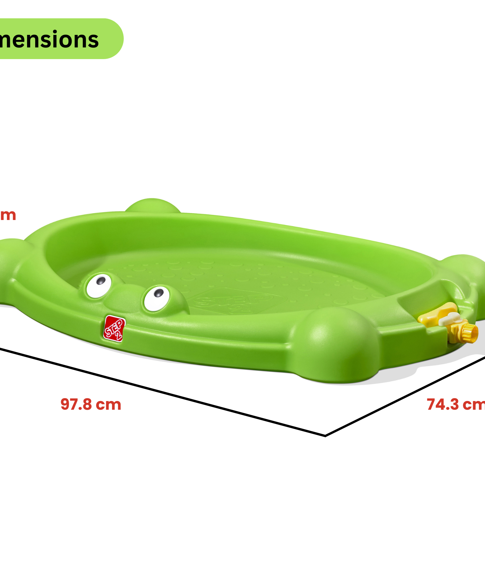 Step2 Water Bug Splash Pad with Adjustable Water Sprinkler, Easy to Assemble Summer Backyard Toy, Outdoor Garden Water Pad Suitable for Children both Boys and Girls Aged 18m and Above, Green