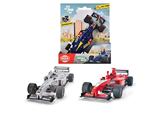 Dickie Toys - Racer Formula (14 cm) - Vehicle with Pull Rope for Children from 3 Years. 1:32 Scale, Random Color, (203341035)