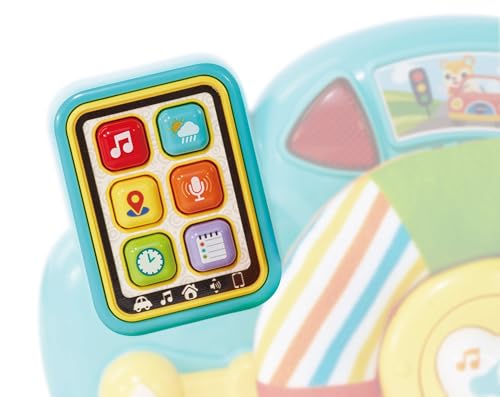 VTech Baby Beep Beep Driver – Interactive Steering Wheel Toy with Lights, Sounds, Buttons & Textures | Educational Toy for Babies 3–24 Months+