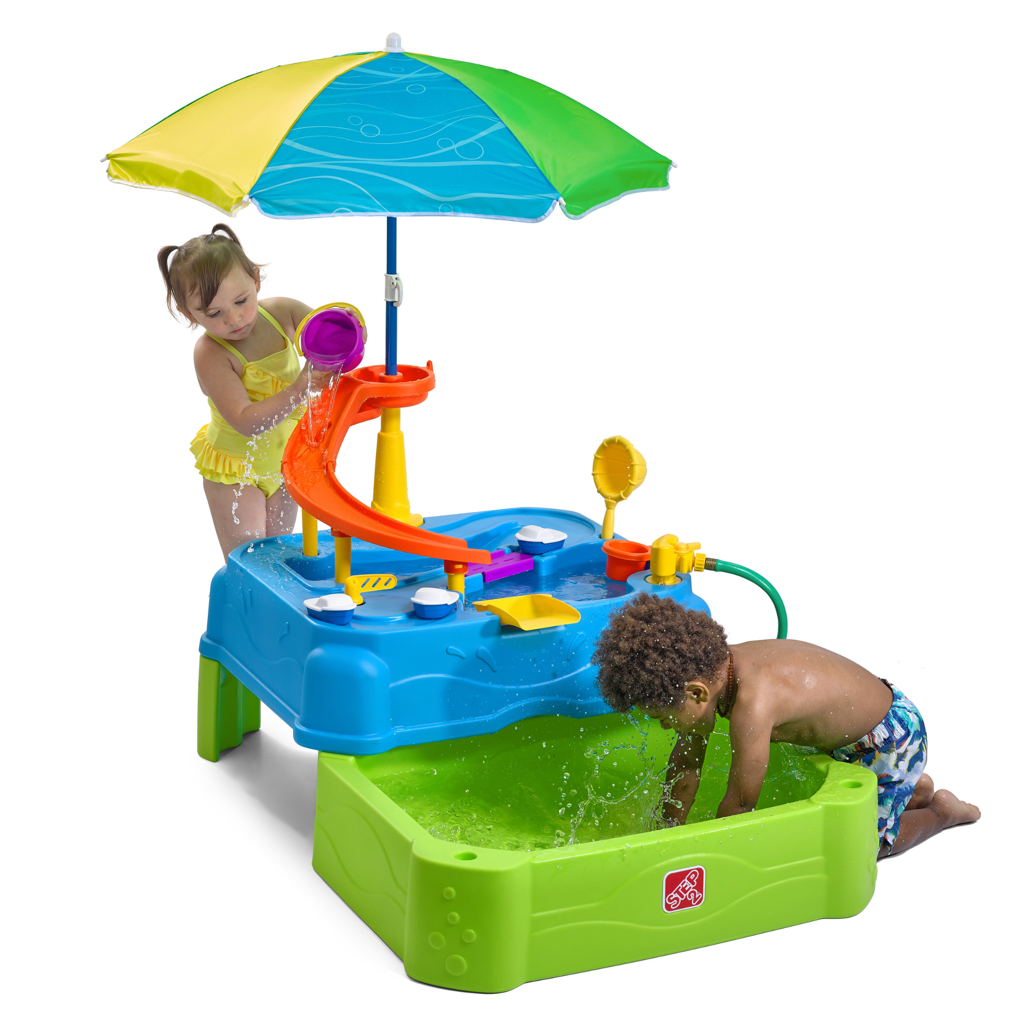 Step2 Waterpark Wonders Two-Tier Water Table, Outdoor 2 Level Water Ta ...