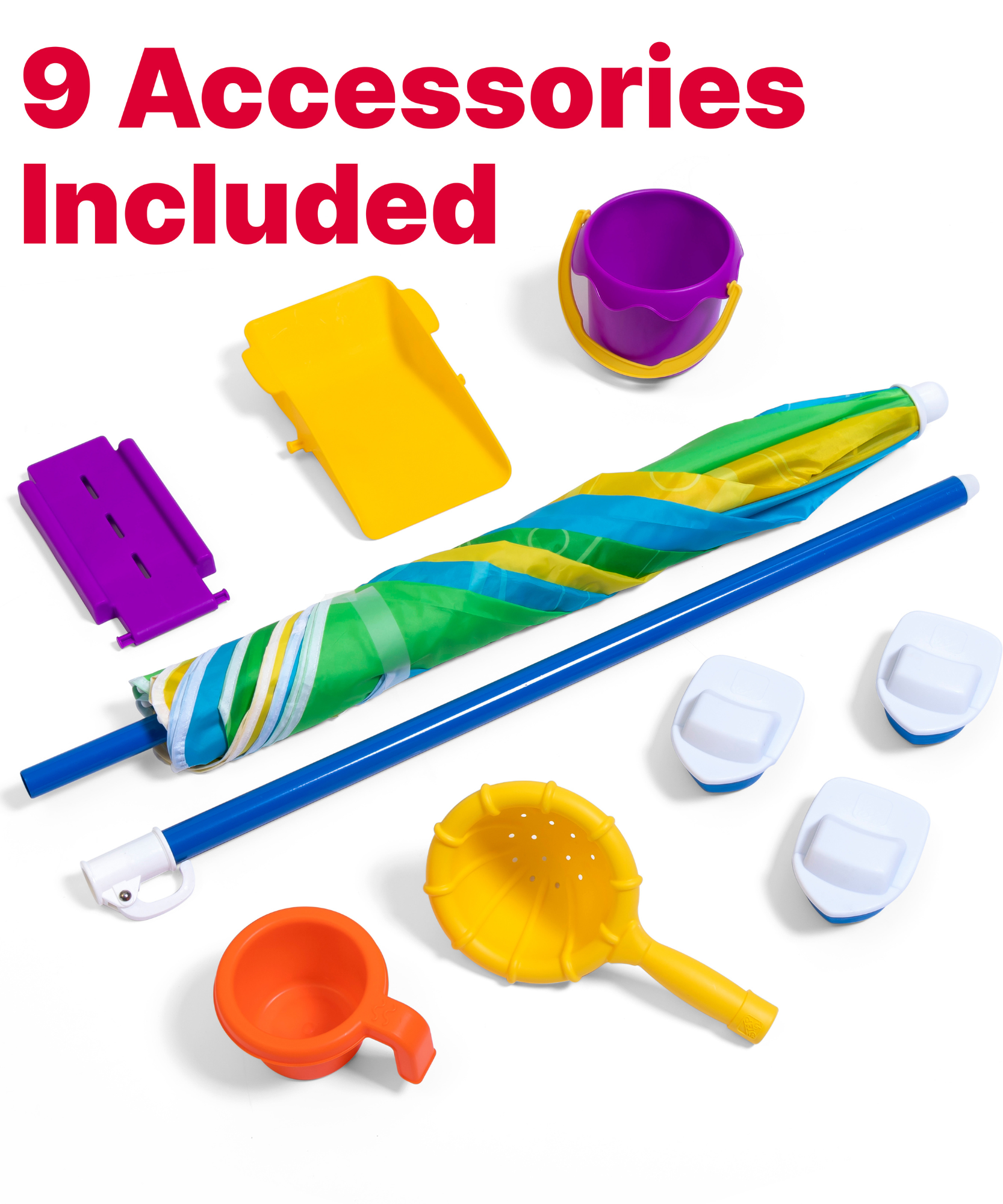 Step2 Waterpark Wonders Two-Tier Water Table, Outdoor 2 Level Water Table and Activity Centre with Umbrella, Strainer, Bucket, Cup and Boats, Suitable for Kids both Boys and Girls Aged 18m and Above