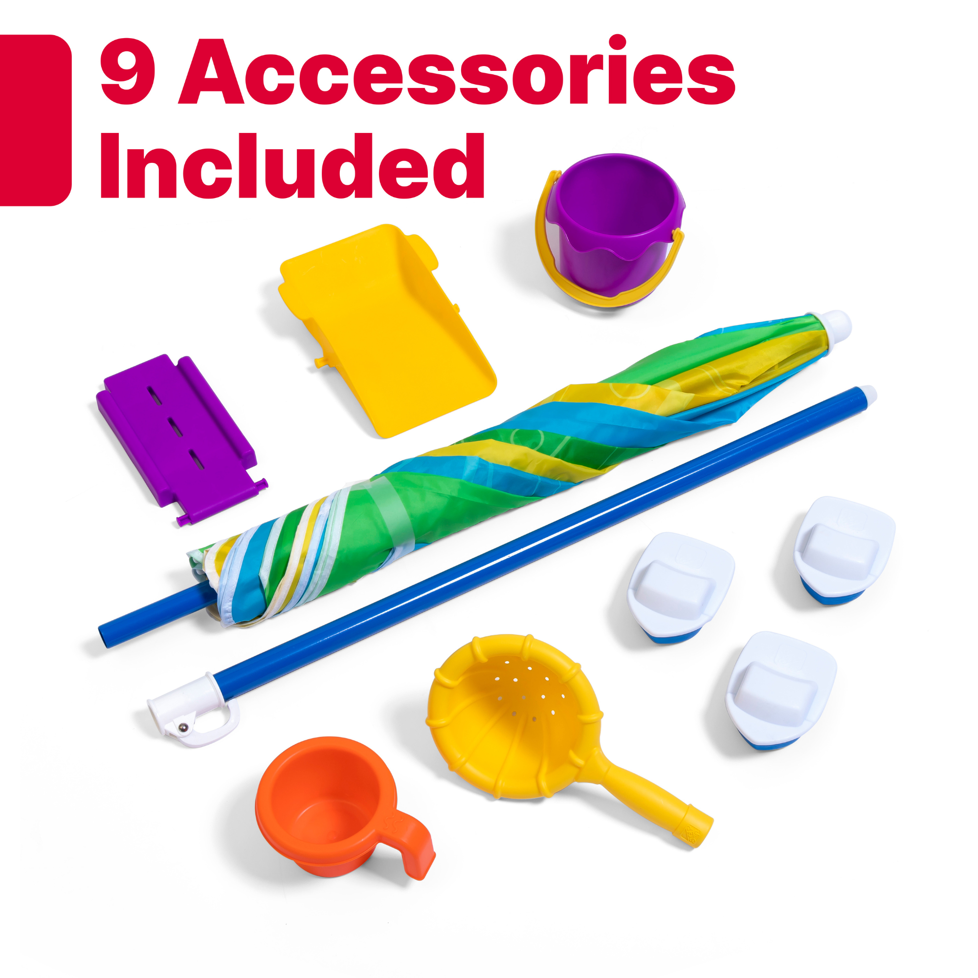 Step2 Waterpark Wonders Two-Tier Water Table, Outdoor 2 Level Water Table and Activity Centre with Umbrella, Strainer, Bucket, Cup and Boats, Suitable for Kids both Boys and Girls Aged 18m and Above