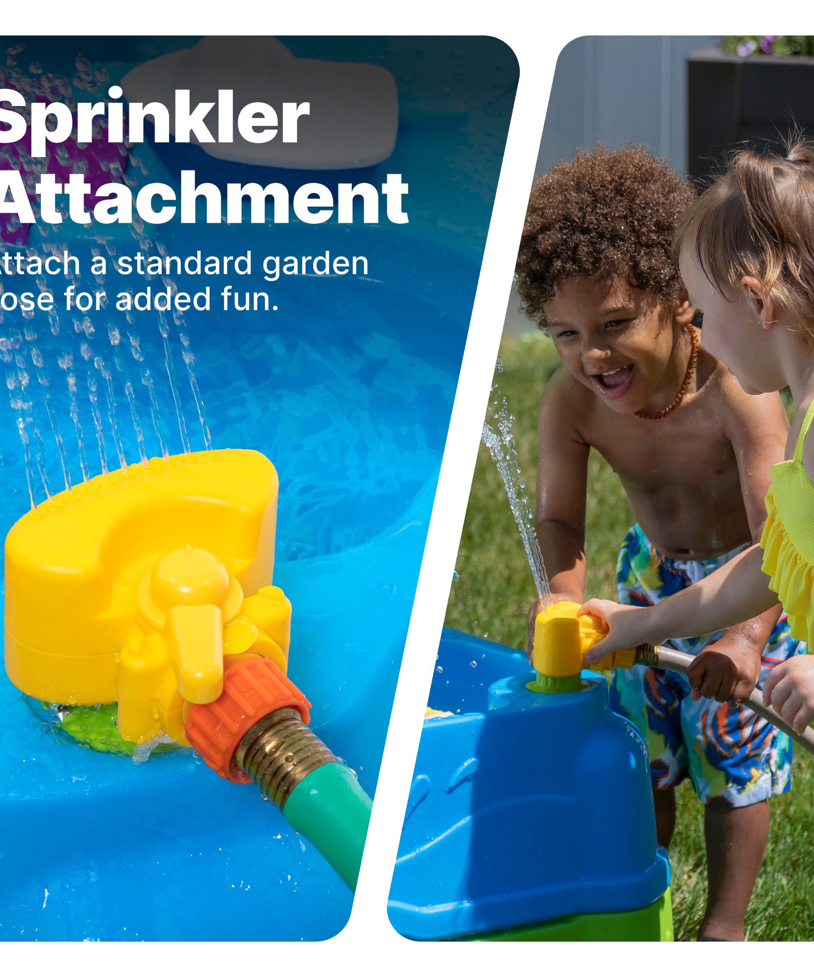 Step2 Waterpark Wonders Two-Tier Water Table, Outdoor 2 Level Water Table and Activity Centre with Umbrella, Strainer, Bucket, Cup and Boats, Suitable for Kids both Boys and Girls Aged 18m and Above