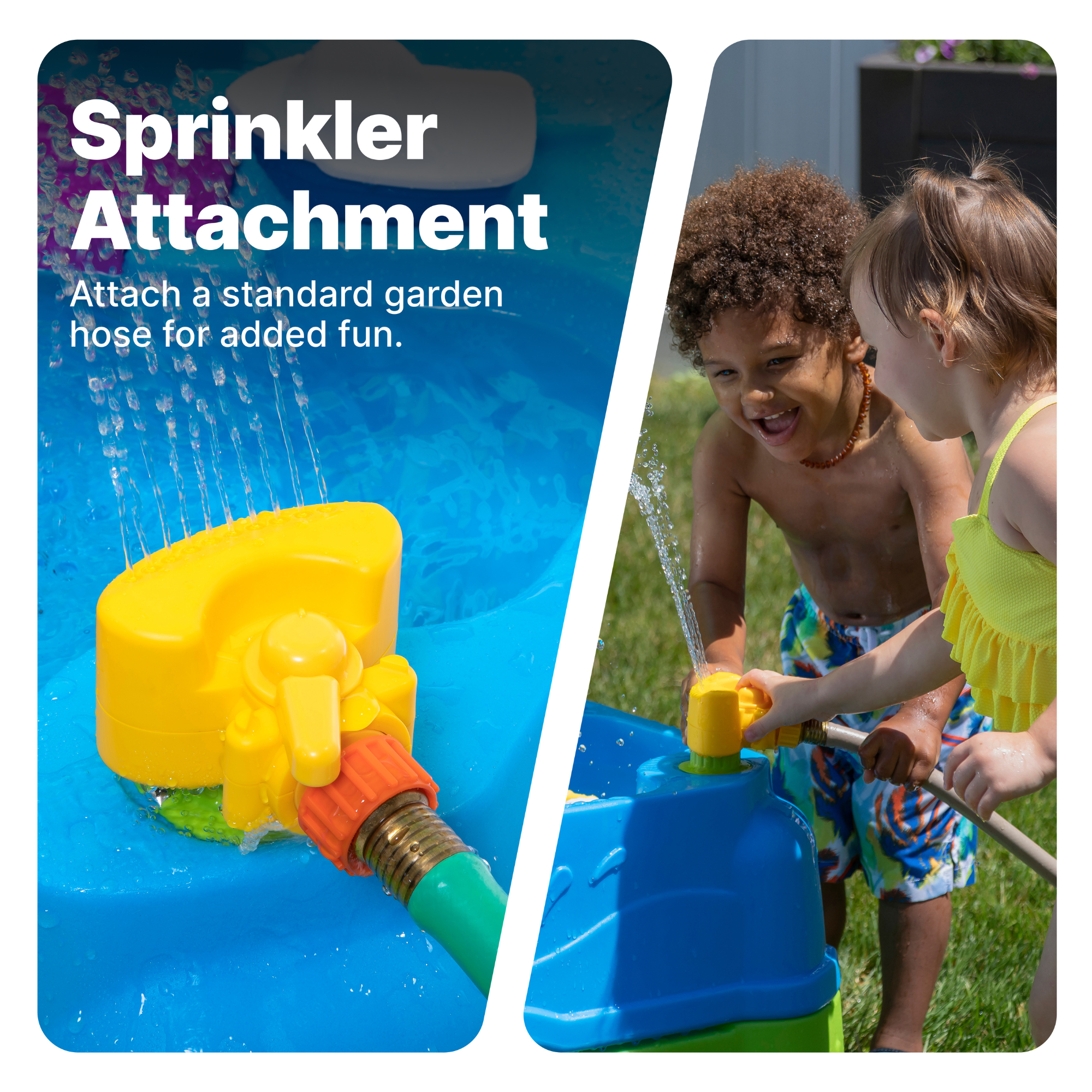 Step2 Waterpark Wonders Two-Tier Water Table, Outdoor 2 Level Water Table and Activity Centre with Umbrella, Strainer, Bucket, Cup and Boats, Suitable for Kids both Boys and Girls Aged 18m and Above