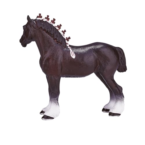 MOJO Shire Horse Realistic Equestrian Horse Club Hand Painted Toy Figurine