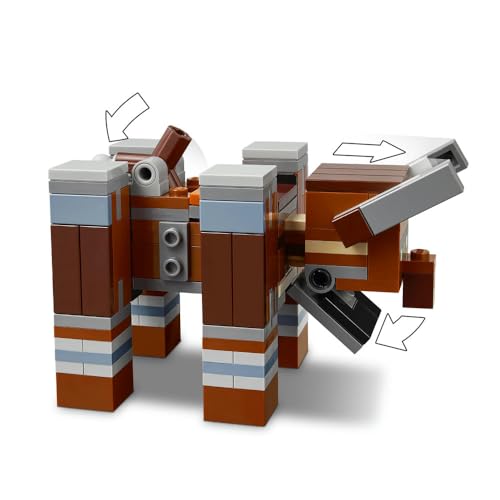 LEGO Minecraft The Pillager Outpost and Ravager - Village Fortress Building Toy Incl. a Posable Ravager Figure with a Snapping Jaw Function - Gift for 8+ Year Old Boys & Girls - 21278