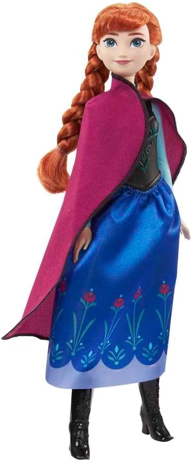 Mattel Disney Frozen Anna Fashion Doll with Travel Outfit and Accessories, Posable Movie Character Toy for Kids 3+