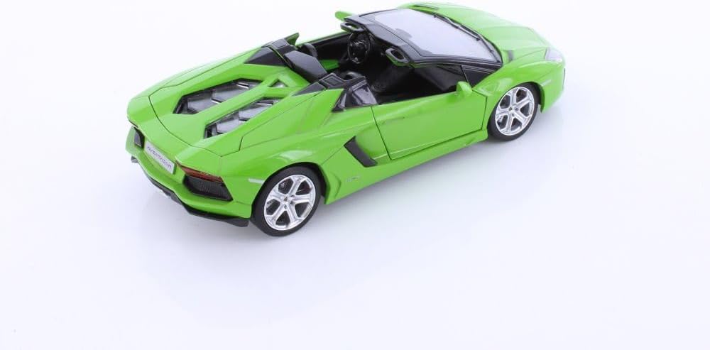 D-power Lamborghini Aventador Roadster Die-Cast Model Car – 1:32 Scale, Green, Pull-Back with Lights & Sounds, Ages 3+