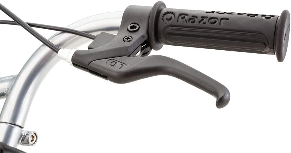 دراجة ثلاثية العجلات الكهربائية Razor PowerRider 360 للأطفال من سن 8 سنوات فما فوق، 12 فولت مع دواسة وقود بزر ضغط، سرعة تصل إلى 9 أميال في الساعة، مدة تشغيل 30 دقيقة، دوران 360 درجة وانزلاق، أقصى وزن للراكب 120 رطلاً