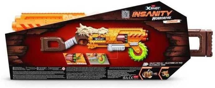 X-Shot Insanity Horrorfire DD Blaster - Action Aiming Game For Kids, Perfect Outdoor Activity For, Teen, Adult, Boys & Girls, Gift For Kids