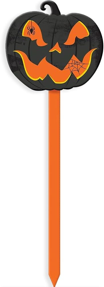 amscan Jack-o-Lantern Yard Stake - 36 1/2"H x 12 1/2"W | Multicolor | 1 Pc.