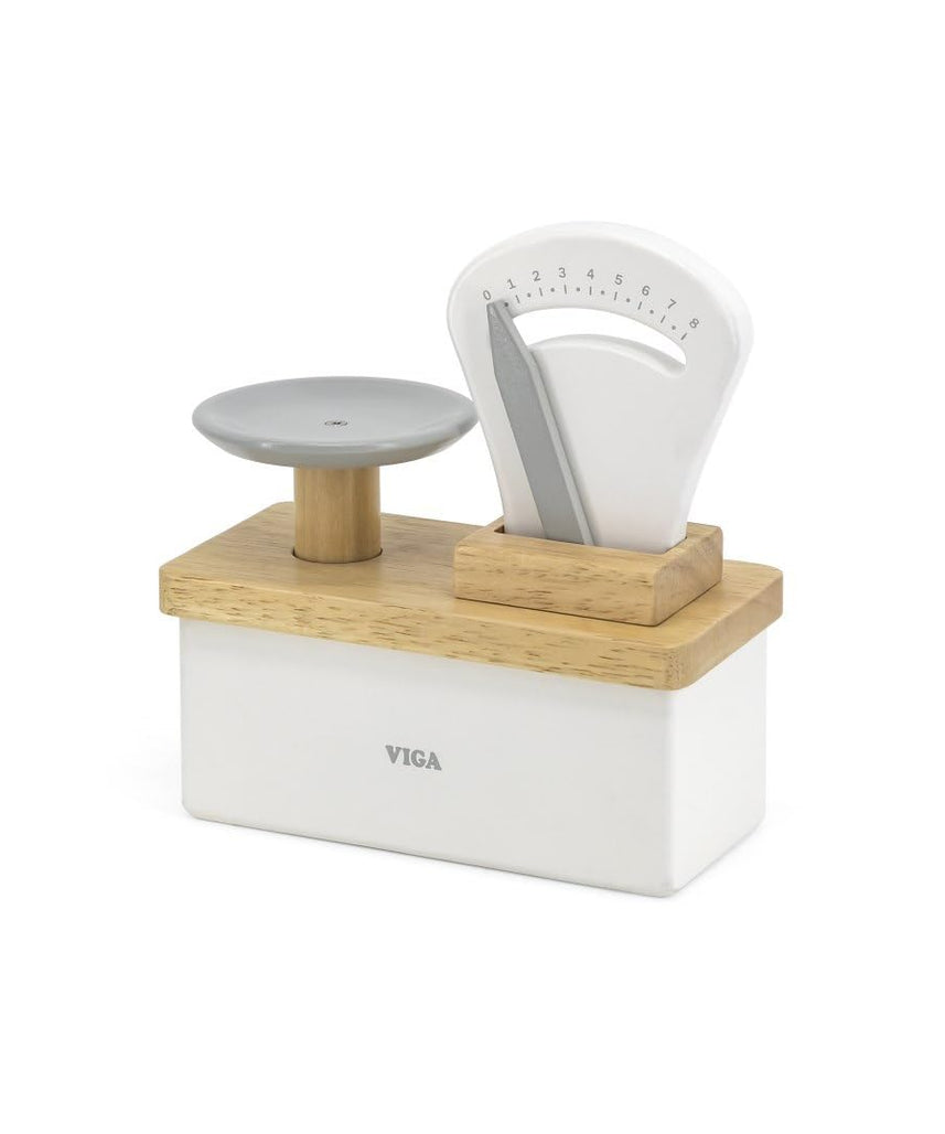 VIGA Wooden Weighing Scale, Educational Toy for Kids, Eye-Hand Coordination & Role Play, Ages 3+