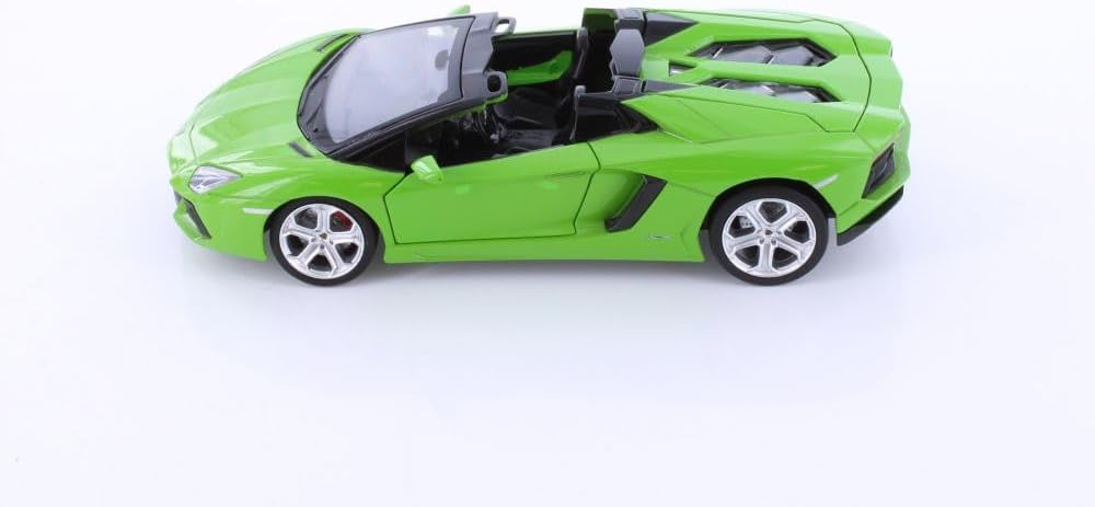 D-power Lamborghini Aventador Roadster Die-Cast Model Car – 1:32 Scale, Green, Pull-Back with Lights & Sounds, Ages 3+