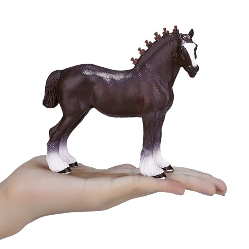 MOJO Shire Horse Realistic Equestrian Horse Club Hand Painted Toy Figurine