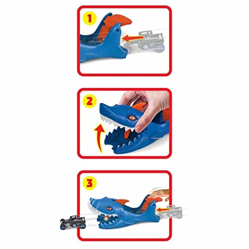 Hot Wheels Nemesis Launcher Assortment, Dino Launcher, Shark Launcher, Hot Wheels City Car Launchers, 1:64 Scale Cars, Gift for Kids 4-8 Years