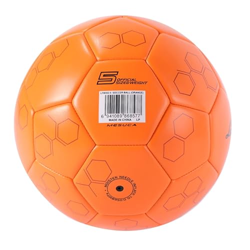 Lamborghini Size 5 PVC Soccer Ball, White Football with Signature Logo, Durable Training Ball, Outdoor Play, Kids & Teens, Ages 6+