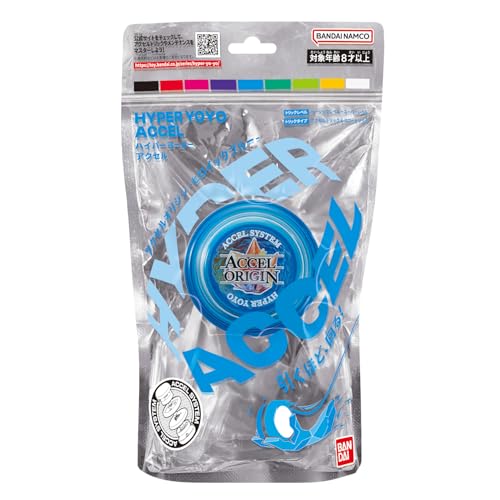 Bandai Accel Hyper Yo Blue, Skill Game Yo Yo with Accel System, High Speed Trick YoYo, For Boys and Girls Ages 8+