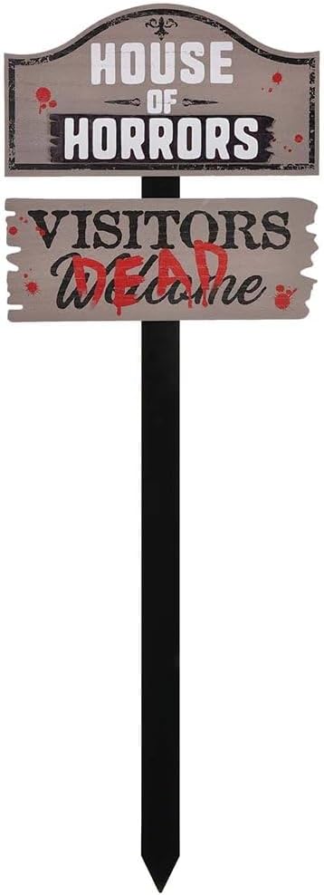 "House Of Horrors" Halloween Yard Stake, 34" x 12" - 1 Pc.