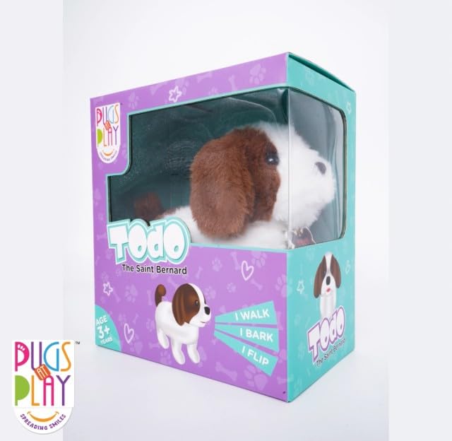 Pugs At Play Flipping Todo – Interactive Electronic Puppy Toy, Realistic Barking & Movement, Ages 3+