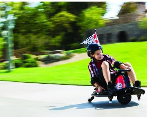 Razor Crazy Cart Jr. 2.0 – Electric Drifting Go-Kart for Kids Ages 9+, Speeds up to 19 km/h, Drift Bar, 40 Min Ride Time, Ultimate Drifting Machine