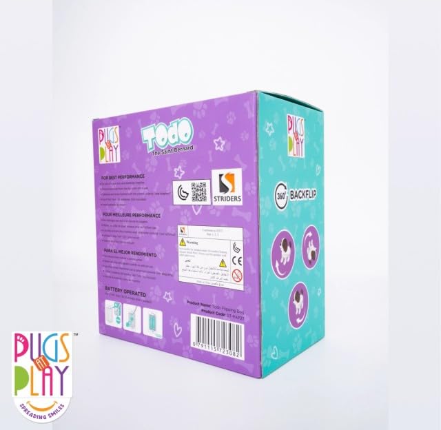 Pugs At Play Flipping Todo – Interactive Electronic Puppy Toy, Realistic Barking & Movement, Ages 3+