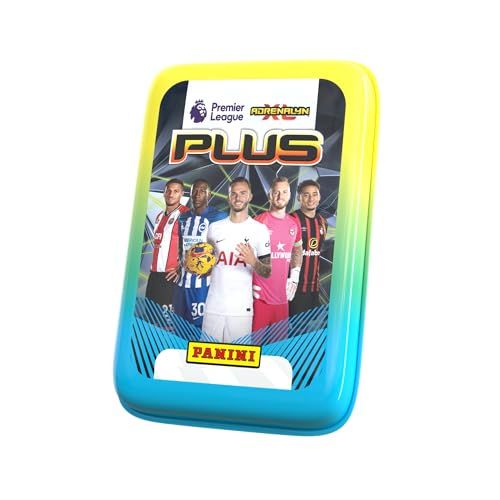 Panini Premier League 2024 Adrenalyn XL PLUS Trading Cards Pocket Tin with 7 Packets and Limited Edition Card