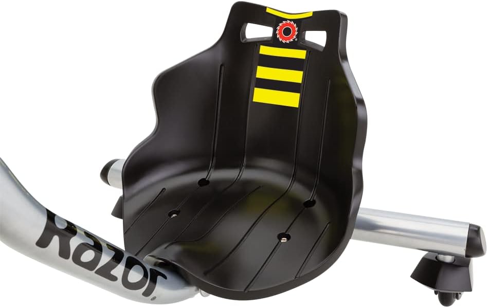 دراجة ثلاثية العجلات الكهربائية Razor PowerRider 360 للأطفال من سن 8 سنوات فما فوق، 12 فولت مع دواسة وقود بزر ضغط، سرعة تصل إلى 9 أميال في الساعة، مدة تشغيل 30 دقيقة، دوران 360 درجة وانزلاق، أقصى وزن للراكب 120 رطلاً