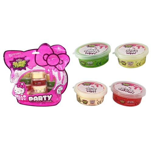 SlimeTime Hello Kitty Party Glitter 414g, Slime for Girls and Boys,Stress Relief Toy for Kids, Education,School,Party Favor,Gift for Birthday & Christmas, Soft Putty Slime For Kids