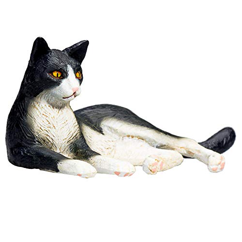 MOJO Cat Lying Black and White