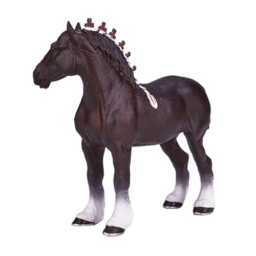 MOJO Shire Horse Realistic Equestrian Horse Club Hand Painted Toy Figurine
