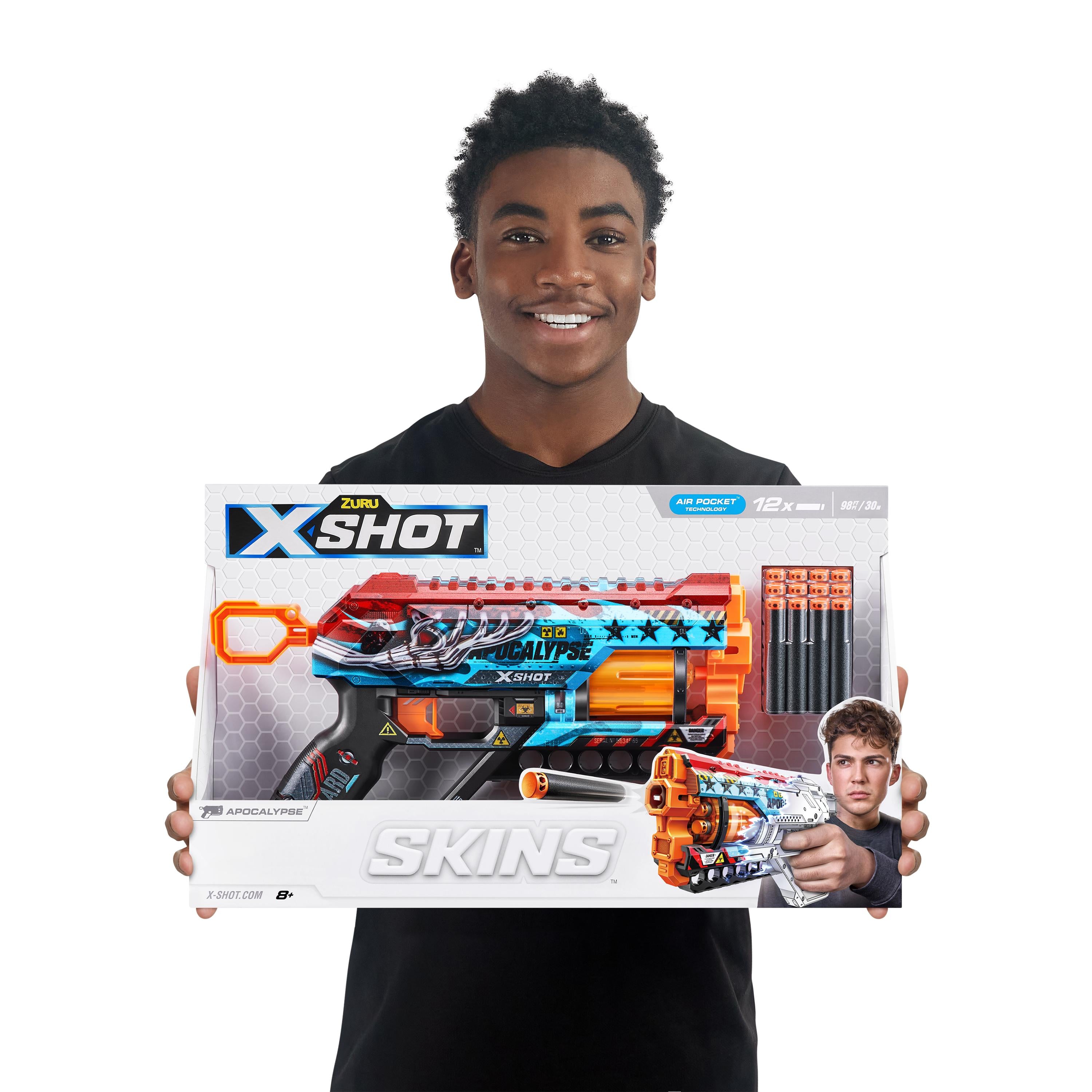 X Shot Skins Griefer 12 Darts Blaster, Foam Dart Toy Gun for Boys, Age 8+