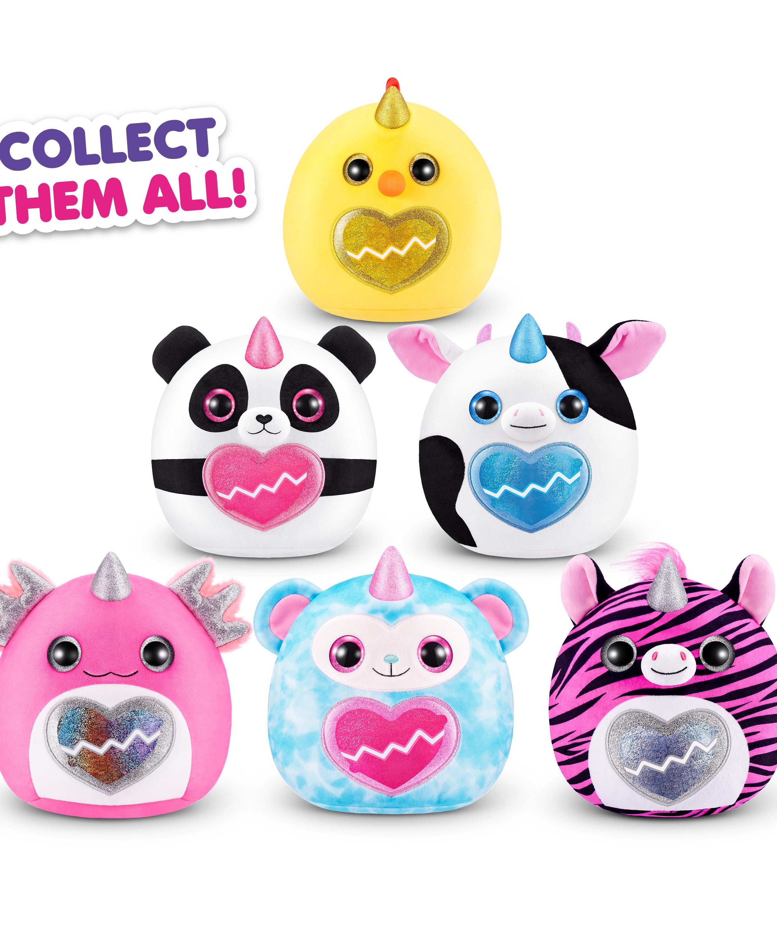 Rainbocorns Eggzania Mini Mania Series 1 Surprise Plush Toy for Girls Ages 3+, Collectible Stuffed Animal with 10+ Surprises, Slime, Stickers & Wearable Jewelry