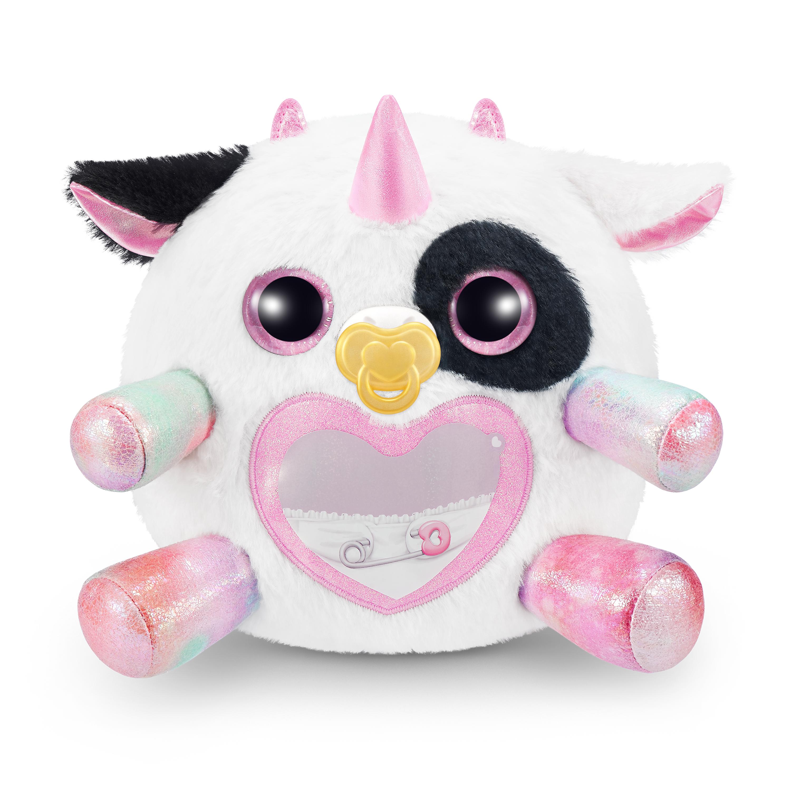 Rainbocorns Adopt-A-Corns Baby Plush Assorted Newborn Surprise Toy with 15+ Surprises, Diaper Egg, Pacifier & Adoption Certificate, Collect All 7 Cute Characters, Gift for Girls Ages 3+