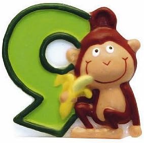 Amscan Numeral Candle 9 Safari, Multi-Colour, Multi-Colour