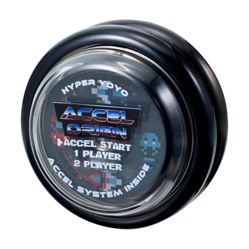 Bandai 60002 Accel Hyper Yo Black, Skill Game, Optimised JoJo for Children from 8 Years, with its Accel System, Test All Tricks Quickly and Easily