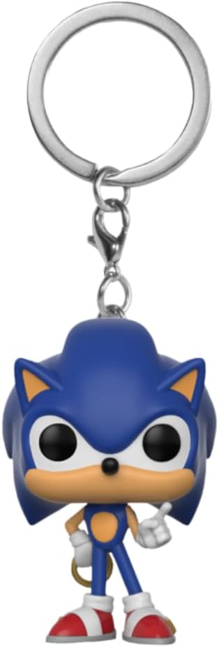 Funko Pocket Pop Sonic The Hedgehog With Ring Keychain Mini Collectible Figure Portable Vinyl Keyring Gamer Merch Gift For Kids Ages 3+
