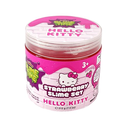 SlimeTime Hello Kitty Single Can 212g, Slime for Girls and Boys,Stress Relief Toy for Kids, Education,School,Party Favor,Gift for Birthday & Christmas, Soft Putty Slime For Kids