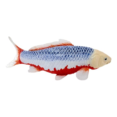 MOJO Hand-Painted Koi Carp Asagi Fish Figurine, Japanese Style Decorative Model, Collector Series 1