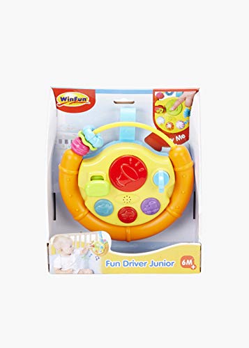 Winfun Fun Driver Junior, Multicoloured, Interactive Toy with Flashing Lights & Sound Effects, Battery Operated, Ages 1+