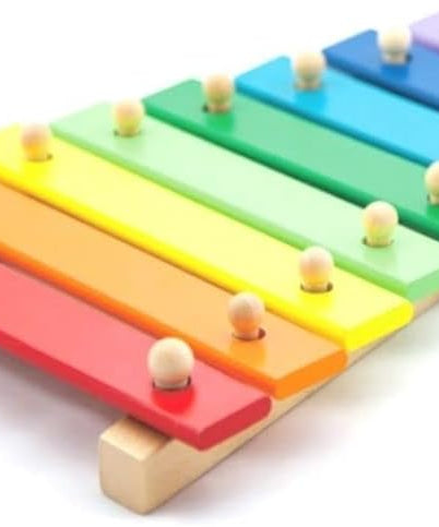 Glooke Selected Viga Wooden Xylophone - Educational MUSical Instrument Toy For Kids Ages 1+ Year, Multi-Coloured