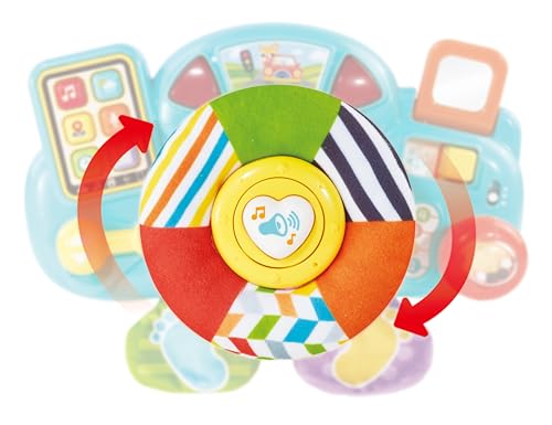 VTech Baby Beep Beep Driver – Interactive Steering Wheel Toy with Lights, Sounds, Buttons & Textures | Educational Toy for Babies 3–24 Months+