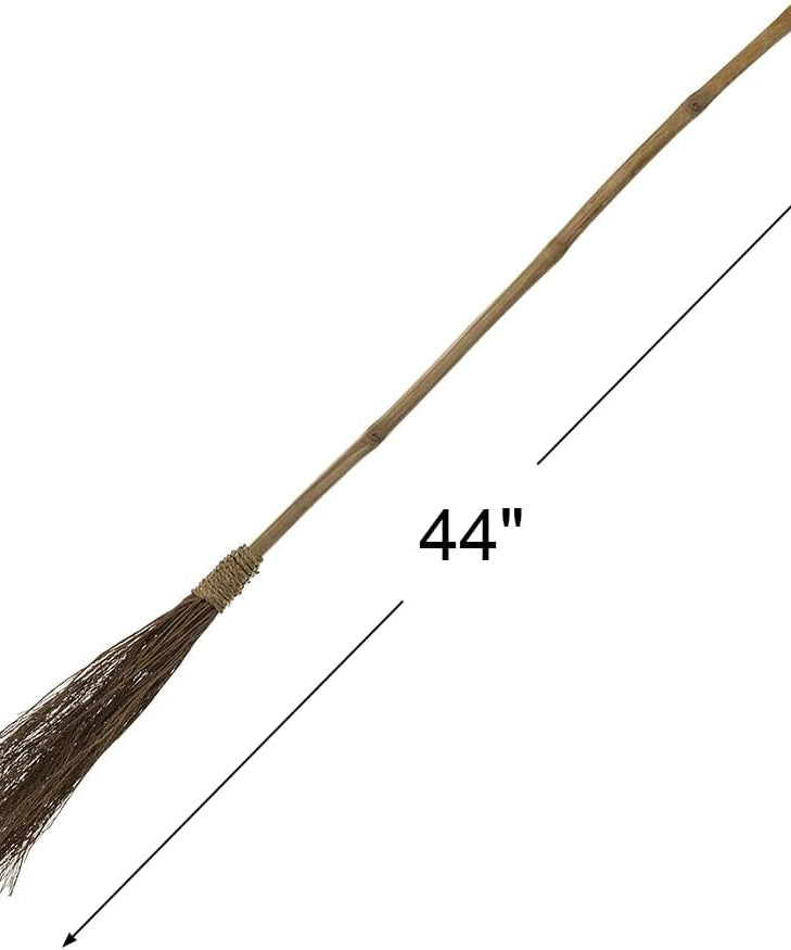 Amscan Straw Broom Witch Accessory, Brown