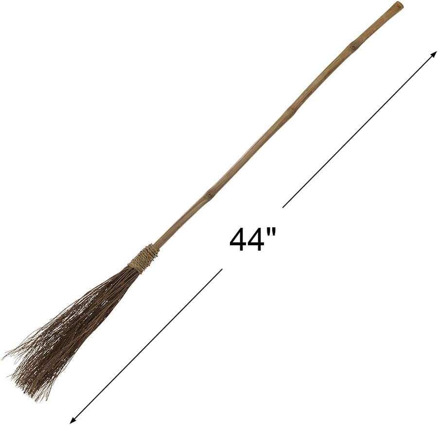 Amscan Straw Broom Witch Accessory, Brown
