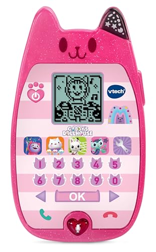 Vtech - Gabby's Dollhouse A-Meow-Zing Phone - Multicolour | Let’s chat with Gabby! Voice activation lets children chat with Gabby and Pandy Paws for interactive pretend play | suitable ages 3 + up