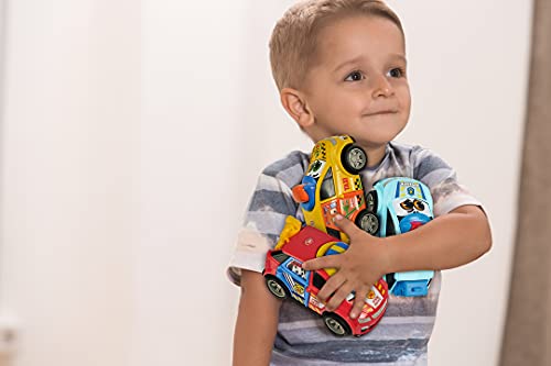 Dickie Toys 204112002 ABC Toddler Vehicles-One of Three Different Wind, Taxi, Fire Engine, Police Car, Ideal for Babies from 12 Months, Multicoloured